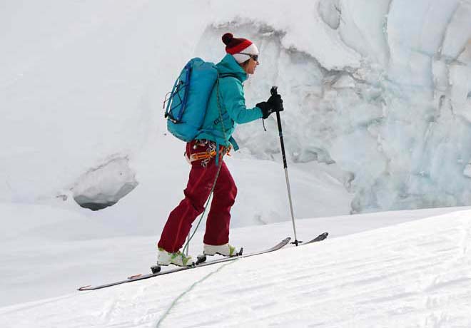 Techniques de marche : Marcher sur le glacier avec crampons & piolet